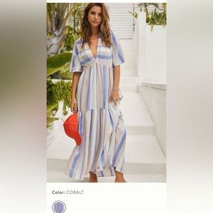 Anthropologie Kallie flowy maxi dress